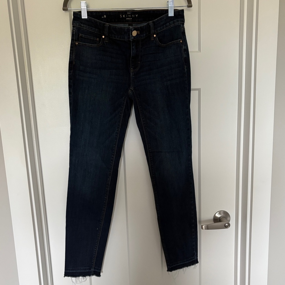 White House Black Market WHBM Dark Wash The Skinny Ankle Jeans - Size 0